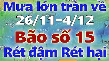 Tin mưa lớn | Dự báo thời tiết mới nhất ngày mai 26/11/2025 | thời tiết 7 ngày tới | tin bão