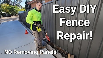 HOW TO: DIY Leaning Fence Repair WITHOUT removing panels: Quick & Easy Method!