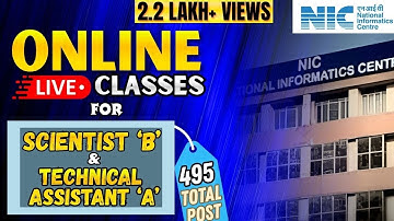 Online Live Classes for NIC Scientist B and Technical Assistant A on NIMBUS