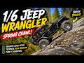 Check out this 1/6 Jeep Wrangler Axial SCX6 RC Crawler | Fresh Spring Forest Run &amp; Crawling