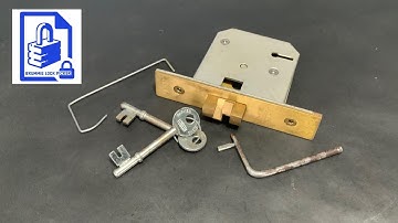 (174) Lock picking for Beginners - 3 Lever Mortice Lock for Sliding Doors picked with a bent nail
