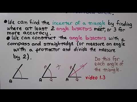 Video: Apakah circumcenter sama dengan incenter?