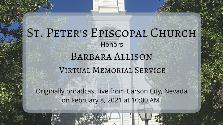 Memorial Service Honoring Barbara Allison || St. P...