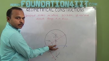 How to Construct Triangle When Base , Vertical angle and Altitude are given