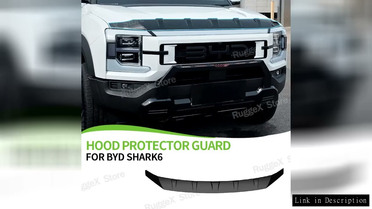 For BYD Shark 6 Hood Shield ABS Material Front Stone Deflector Sand Block Engine Cover Sticker Exter