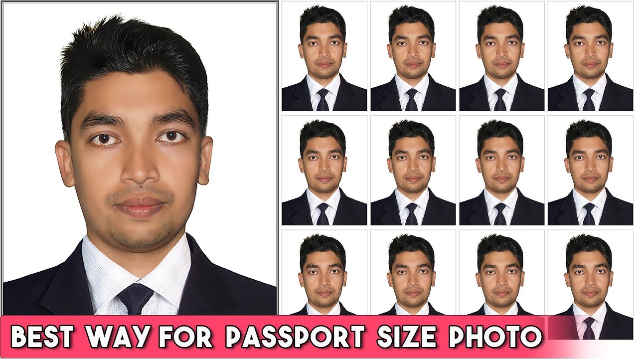 How To Create a Complete Passport Size Photo in Photoshop cs6/cc - YouTube