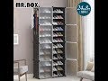 【Mr.Box】36格12門1掛 防塵組合鞋櫃盒 深 32CM(黑+霧款) product youtube thumbnail