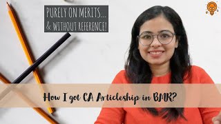 My honest story how I got Articleship in BMR ADVISORS - Power of visualisation || Rupal Maheshwari