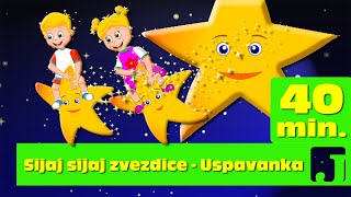 Sijaj sijaj zvezdice - Uspavanka 40 min | Twinkle Twinkle Little Star | Dečije pesme | Pesme za decu