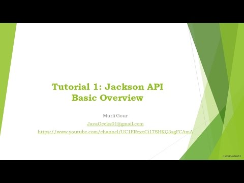 Tutorial1 -  Java Jackson API Basic Overview