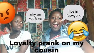 Lying in front of my cousin prank MUST WATCH