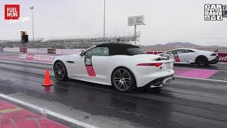 DRAGRACE | FAST Jaguar F-Type R AWD V8 vs. Lamborghini Huracan, Porsche GT3RS & Corvette C7 Stingray