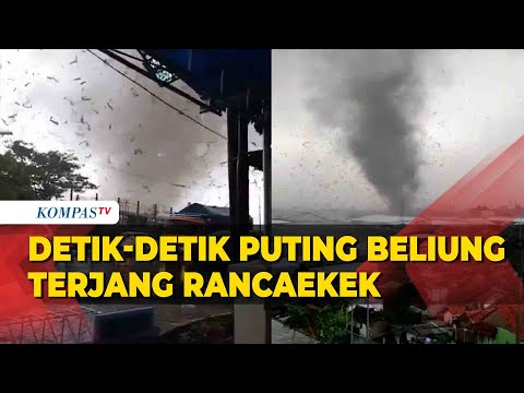 Detik-Detik Angin Puting Beliung Terjang Rancaekek-Jatinangor, Rusak Atap Bangunan