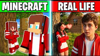 Minecraft VS Real Life - JJ and Girlfriend ✨😲🙎