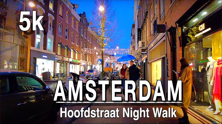 【5k】Amsterdam Netherlands hoofdstraat Night Walk Walking Tour  | 5k 60| UHD (ASMR) Amsterdam Sounds