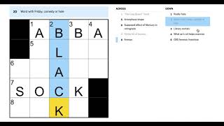 Today's New York Times NYT Mini Crossword 29 May 2022 solved answer