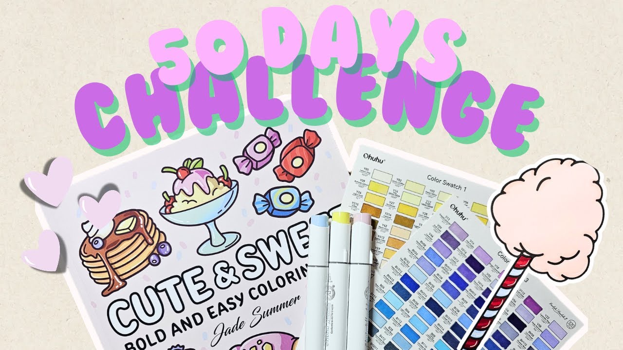 50 Days Challenge #10 Jade Summer Coloring Book