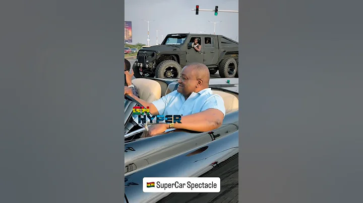 Politician Dr. Hassan Ayariga arrives with his cars at super car spectacle organised by Ibrahim Jnr