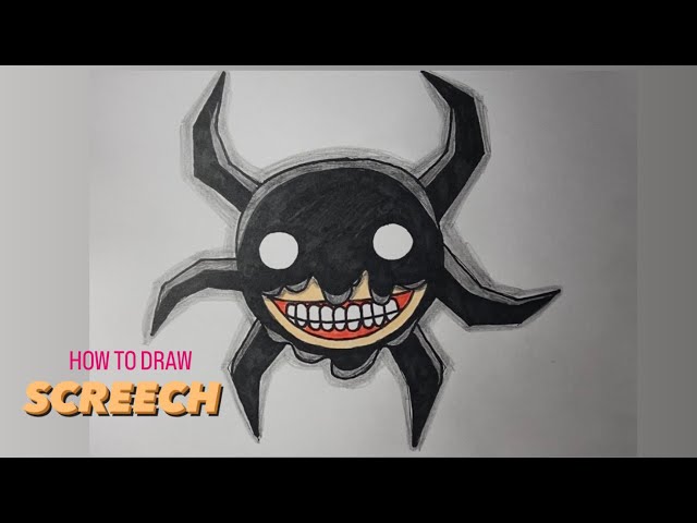 Roblox doors game monster Screech [hand drawing] Photographic