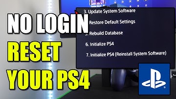 How to Factory Reset PS4 Console with NO Password or Login (Best Method)