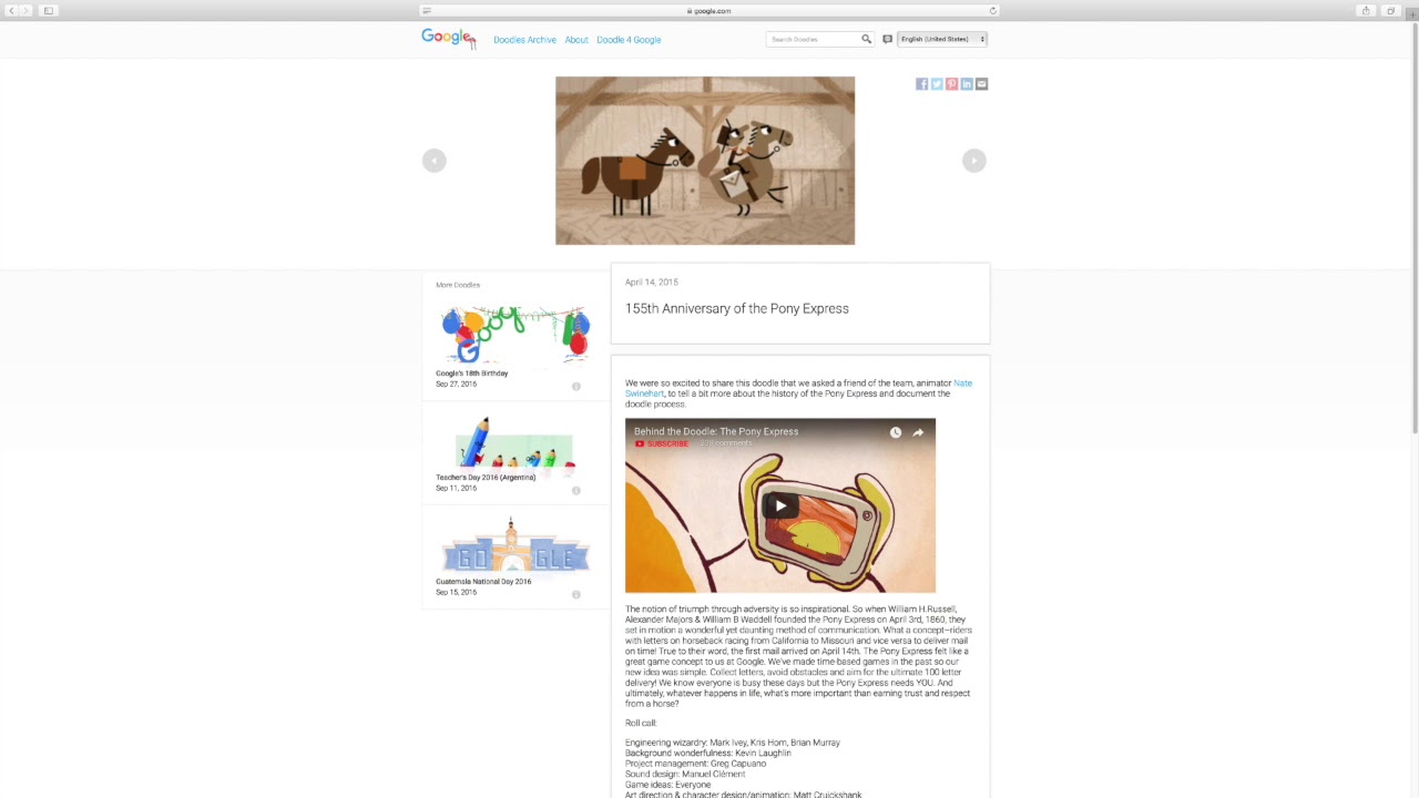 playing pony express! YouTube