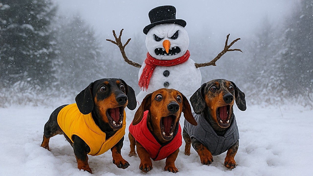 PERRITOS PERDIDOS EN LA NIEVE❄️☃️🐶