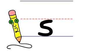 Full Pencil Pete's Learn to Print - Lowercase s Guide
