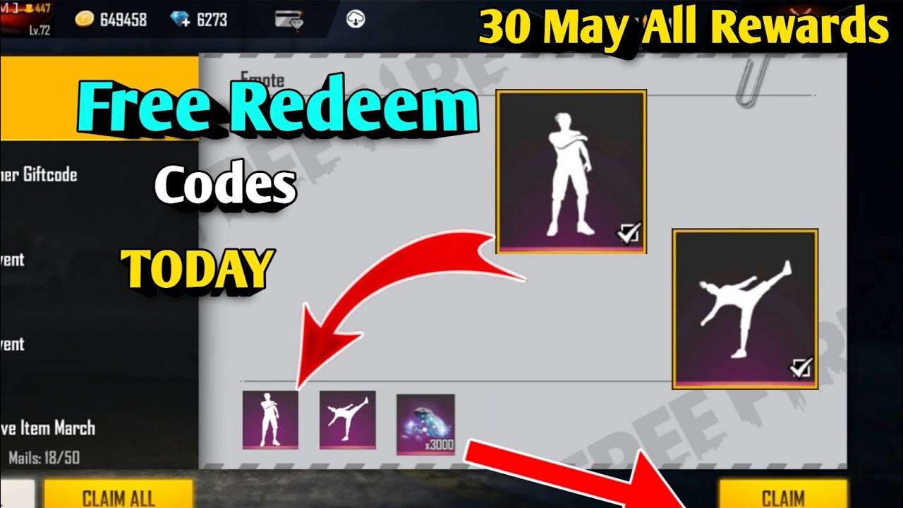 Free Fire New Best Redeem Code Of 30 May 2021 || Emotes Redeem Code Guns Redeem Code Diamonds