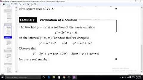 differential equations