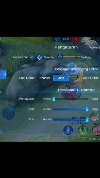 merubah pengaturan menjadi transparan ml