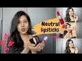 Top neutral shade lipsticks for all skin tone lip swatches without makeup