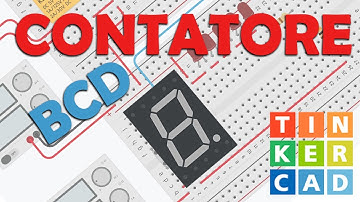 TinkerCAD Contatore BCD 4511 & 74HC93 - display 7 segmenti