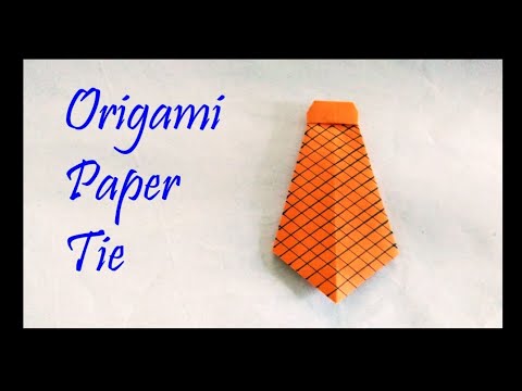 Origami paper tie - easy - DIY craft 👔 - a4 colour paper - YouTube