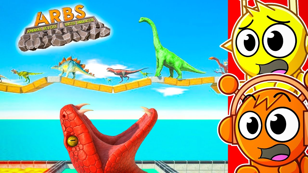 Реакция на ЭПИЧЕСКУЮ ГОНКУ ДИНОЗАВРОВ! (Симулятор битвы Animal Revolt)