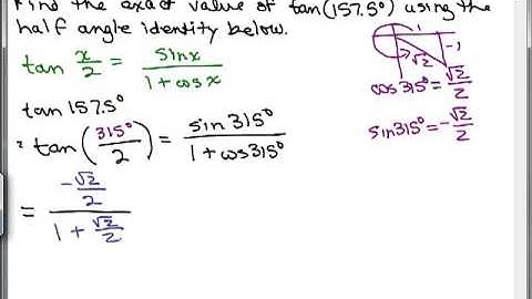 Compute using Trig Half Angle Identity 2E
