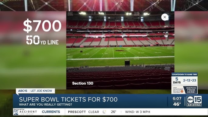 Cheapest vs most expensive tickets at #SuperBowl 57 