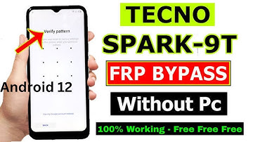 tecno spark 9/9T frp bypass/Unlock google lock account android 12 |