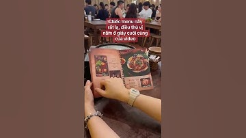 Một tên gọi khác của “Menu” #inmenu
