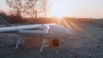 Great Shark 330 VTOL for inspection in the sunset