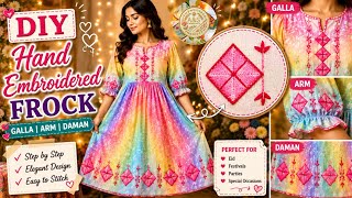 Viral Beautiful hand Embroidery Design |Galla Arm & Daman Embroidery Tutorial #handembroidery #viral