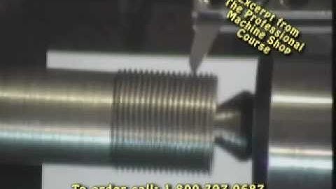 Machine Shop Training:  Lathe Picking up a Thread ATI Lathe #13