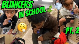 HITTING BLINKERS In School Smoke Sesh Pt. 2🍃💨(SCHOOL VLOG)