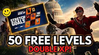 50 FREE Stretch Goals Levels and Double XP works!
