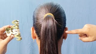 Trendy Claw Clip Hairstyle for Short & Medium Hair 💇‍♀️ Step-by-Step
