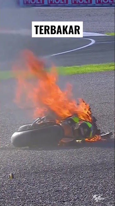 CRASH MOTOGP TERBAKAR #shorts #viral #fyp #motogp