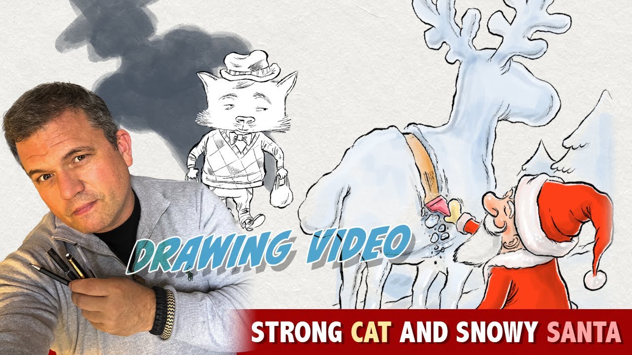 Strong Rudolph Strong Cat and Snowy Santa and Rudolph - YouTube