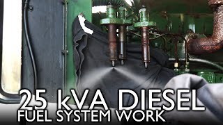 25 kVA Diesel: Fuel system work to fix a misfire