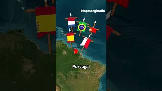 France's secret South American border #geography #map #shorts