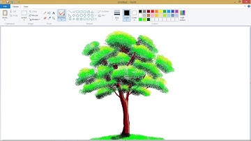 How to Draw a Tree on MS Paint | Digital Art for Beginners on MS PAINT