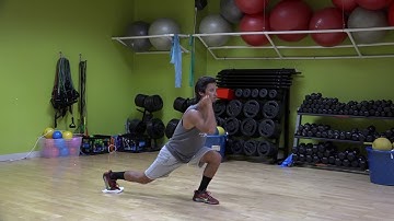 Towel Reverse Lunge
